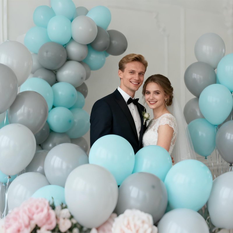 110pcs Grey Balloon 12 inch, Grey Latex Balloons for Birthday Party Baby Shower Wedding(with 2 Ribbons).