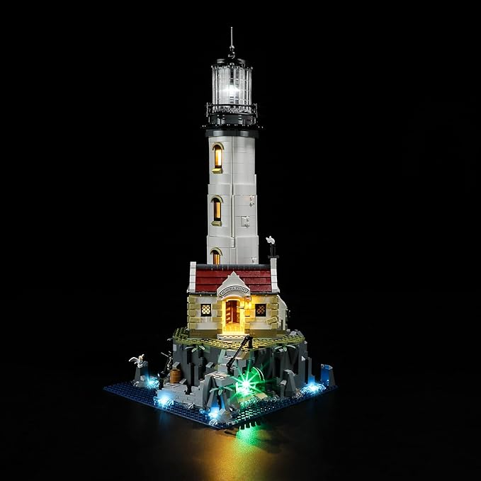 LED Light Kit Compatible with Lego Motorized Lighthouse - Lighting Set for Ideas 21335 Building Model (Model Set Not Included)