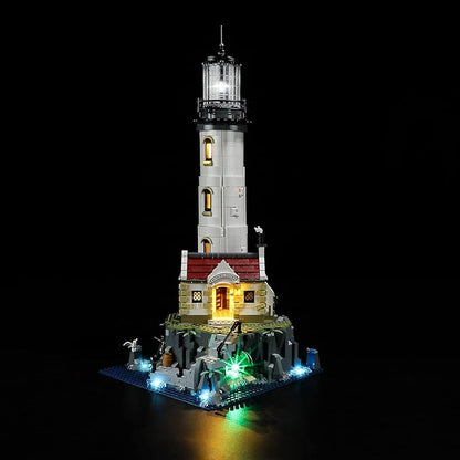 LED Light Kit Compatible with Lego Motorized Lighthouse - Lighting Set for Ideas 21335 Building Model (Model Set Not Included)