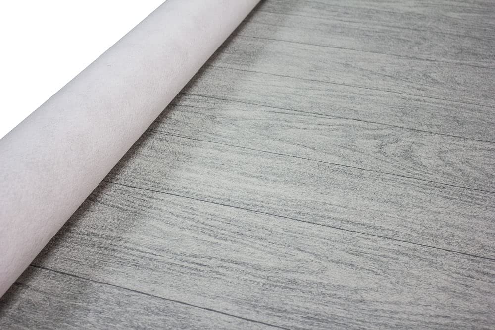 d-c-fix Outdoor Flooring Roll - Grey Oak Wood - 6' x 12', 72 sq.ft - Waterproof & All-Weather Floor Covering - Ideal as Carpet or Tile Replacement for Boat Decking, Balcony, Backyard Patio & Porch