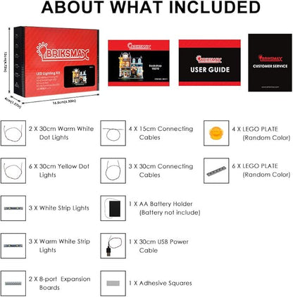 Briksmax Led Lighting Kit for Creator Bookshop - Compatible with Lego 10270 Building Blocks Model- Not Include The Lego Set