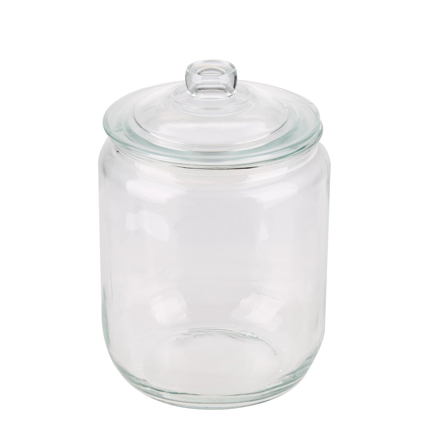 Restaurantware Glass Jar - 4 Count - Vetri 2 Gallon Glass Storage Jar, With Lid, Clear, Dishwasher-Safe - Storage Container For Flour, Coffee Beans, Kitchen Organization