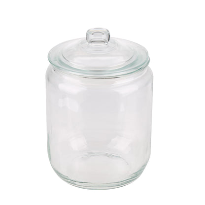 Restaurantware Glass Jar - 4 Count - Vetri 2 Gallon Glass Storage Jar, With Lid, Clear, Dishwasher-Safe - Storage Container For Flour, Coffee Beans, Kitchen Organization