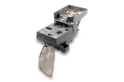 AccuBANKER AB610 USD Coin Counter, Token Counter, International Coins Counter, Speeds of 2,000 Coins/Min, Hopper Capacity 4000 Coins