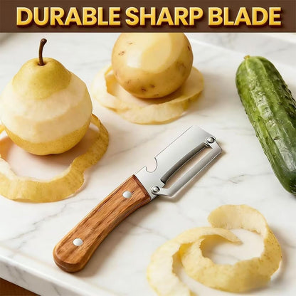 Skiennix 2-In-1 Multifunctional Vegetable Peeler - Thickened Stainless Steel Kitchen Tool | Includes Bottle Opener