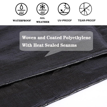 Tarps Heavy Duty Waterproof 24x36ft,TEZONG Black Tarp 12Mil Plastic Tarpaulin Outdoor Tarp Cover for Emergency Rain,Patio Furniture,Wood,Roof,Camping,Car,Pool
