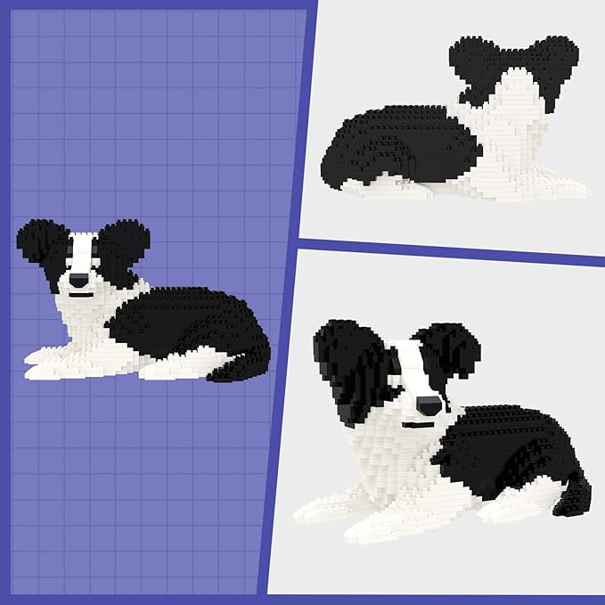 Larcele Micro Building Blocks Set DIY Mini Building Toy Bricks for Age Over 12 Years 918 Pieces KLJM-02 (Border Collie 2)