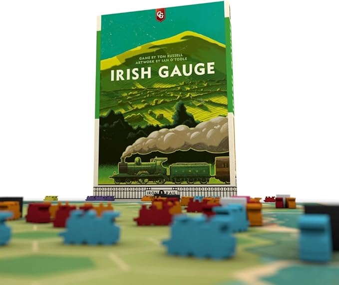 Capstone Games Irish Gauge Strategy Board Game for Ages 15+ | Economic Railroad Investment with Auction Bidding and Shareholding Route Expansion Euro Style Railway Network | 3-5 Players | 60 Min
