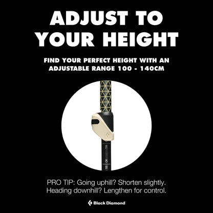 BLACK DIAMOND Trail Cork Trekking Poles (Pair) | Lightweight Collapsible Aluminum Hiking Poles | Natural Cork Grips | FlickLock Adjustable Shafts | Fig