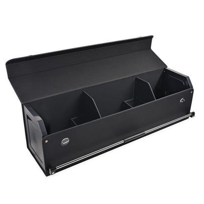 SUV Trunk Organizers, Leather Car Trunk Storage Organizer with Lid & Push-pull Handle, Large Capacity Waterproof Cargo Storage Box for SUVs Sedans Vans (39.7 x 11.4 x 12.2in)