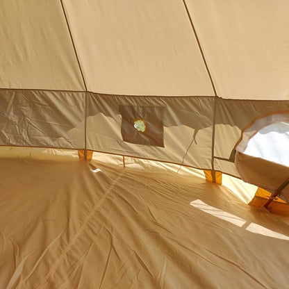 Outdoor Waterproof Anti-UV 300D Oxford Cloth Bell Tent Portable Family Camping Yurt (Diameter 4 Meter)