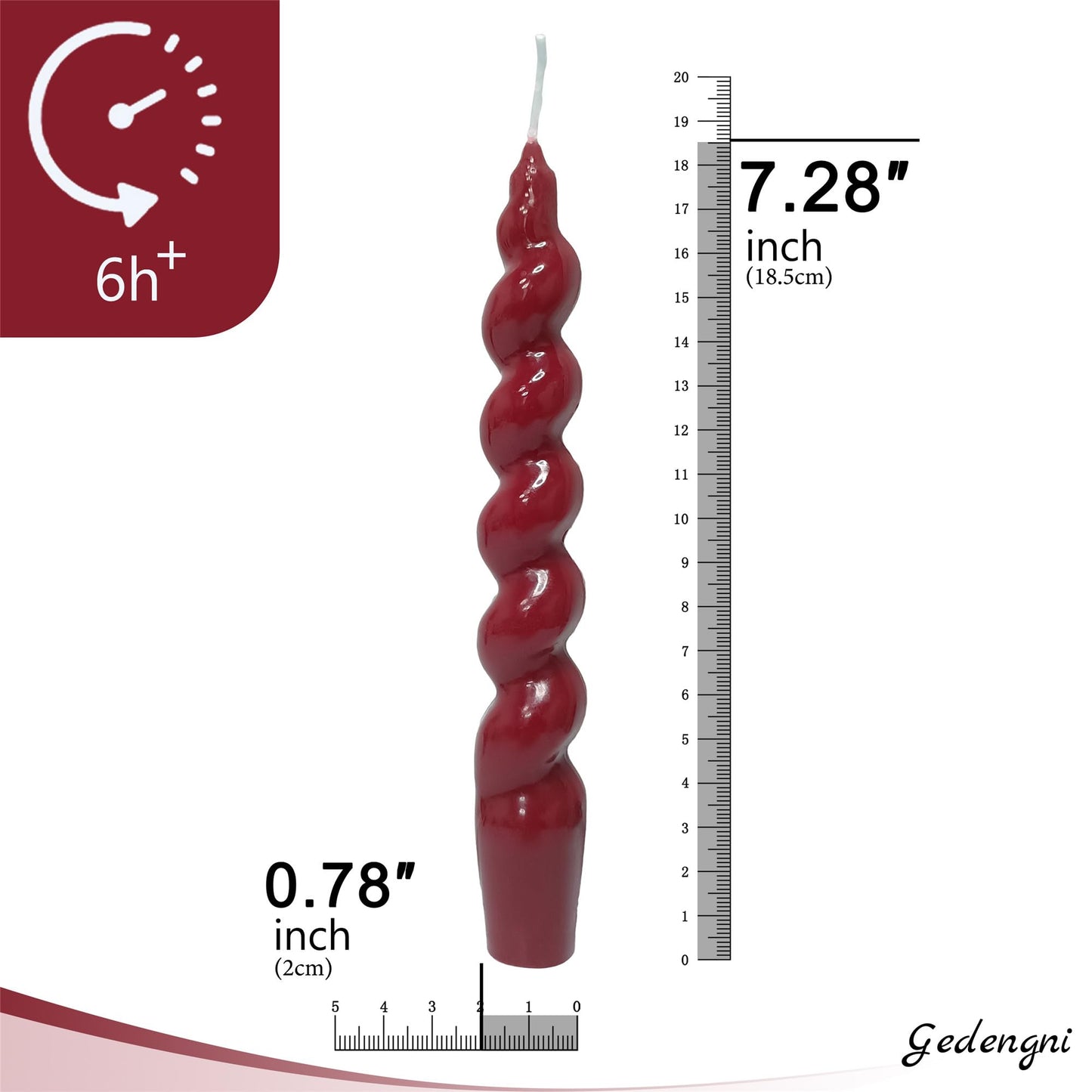 Red Taper Candles Short Candlesticks, 7.5inch Unscented Candle Sticks Dinner Candles for Wedding Centerpiece Home Table Mother's Day Housewarming Party,4 Pack