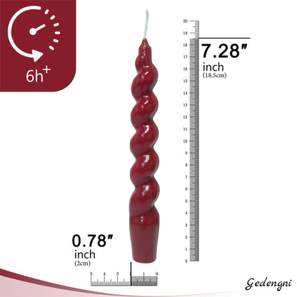 Red Taper Candles Short Candlesticks, 7.5inch Unscented Candle Sticks Dinner Candles for Wedding Centerpiece Home Table Mother's Day Housewarming Party,4 Pack