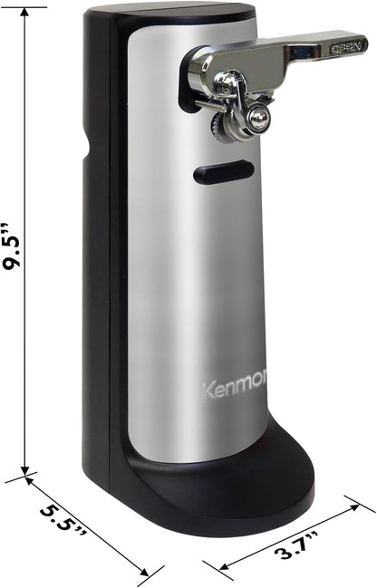 Kenmore Electric Can Opener - Arthritis-Friendly Design | Automatic Stainless Steel with Cord Storage
