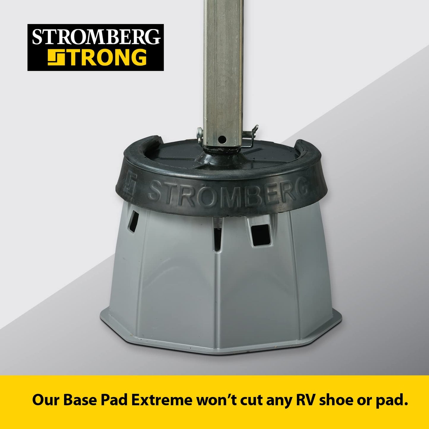 Stromberg Carlson JBP-712.6 Base Pad Extreme 6 Pack – 6" RV Utility Blocks for Leveling, Camper Jack Blocks, Setup Blocks – 6000 lb Capacity, Lightweight & Stackable – Universal Fit – Black – 6" Tall