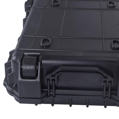 MEIJIA Portable Rolling Waterproof All Weather Hard Rifle Case With Wheels,Customized Fit Foam Inserted,Soft Grip Handle,44.37x15.98x6.1inches (Black)
