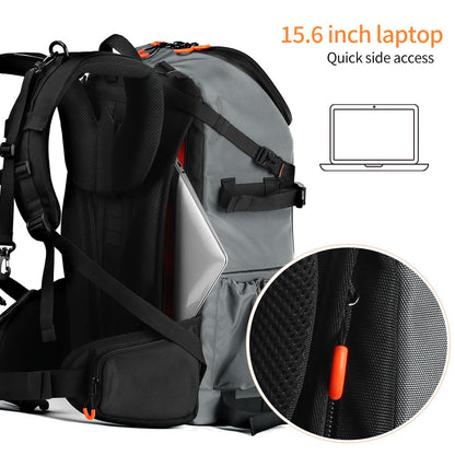 K&F CONCEPT Camera Bag EVA Waterproof 2 in 1Camera Backpack Shoulder Bag 32L Large Capacity with Rain Cover Storage for 15.6" Laptop for Photography