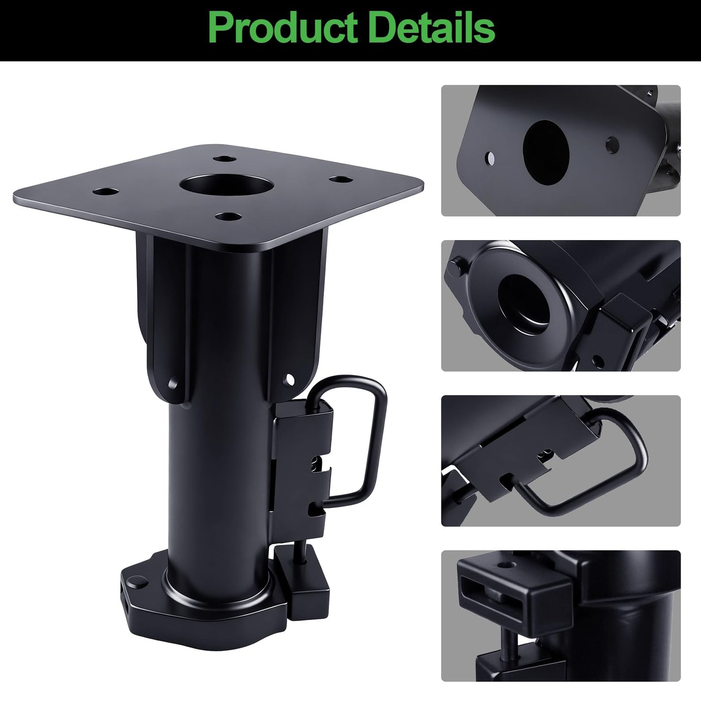 STEGEWOP 5th Wheel to Gooseneck Adapter Hitch, 30,000 lbs Heavy Duty Towing Conversion, 2-5/16" Ball & 15" Height, Q235 Steel Hitch for RV, Flatbed Trailer & Horse Trailer
