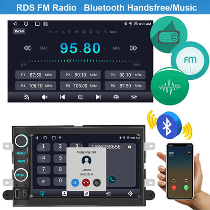 Android Car Radio Stereo for Ford F150/F250/F350 Expedition Edge 2004-2014,Mustang 2005-2009,E150/E250 2009-2014,Mercury Milan 2006-2009 with Apple Carplay Android Auto GPS/WiFi/Backup Camera/SWC