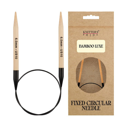 Knitter’s Pride Bamboo Luxe Fixed Circular Needles 24"" (60cm) – US Size 10 (6mm)