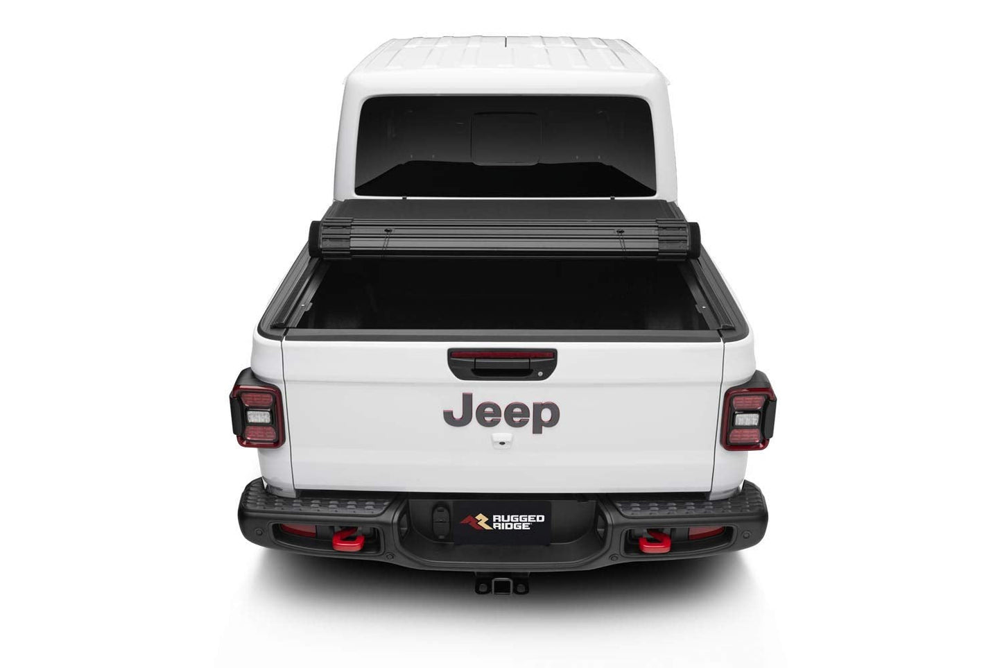 Rugged Ridge Armis Hard Rolling Tonneau Cover for Jeep Gladiator JT | Weather Resistant, Full Bed Access | 13550.23 | Fits 2020-2025 Jeep Gladiator JT with or without Trail Rails