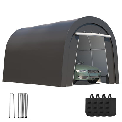 Wisteria Lane Heavy Duty Carport with 4 Cloth Bags, All-Weather Portable Garage with 2 Roll-up Doors, Car Canopy Storage Shelter Shed for Cars, Truck, or Garden Tools, 10' x 15'