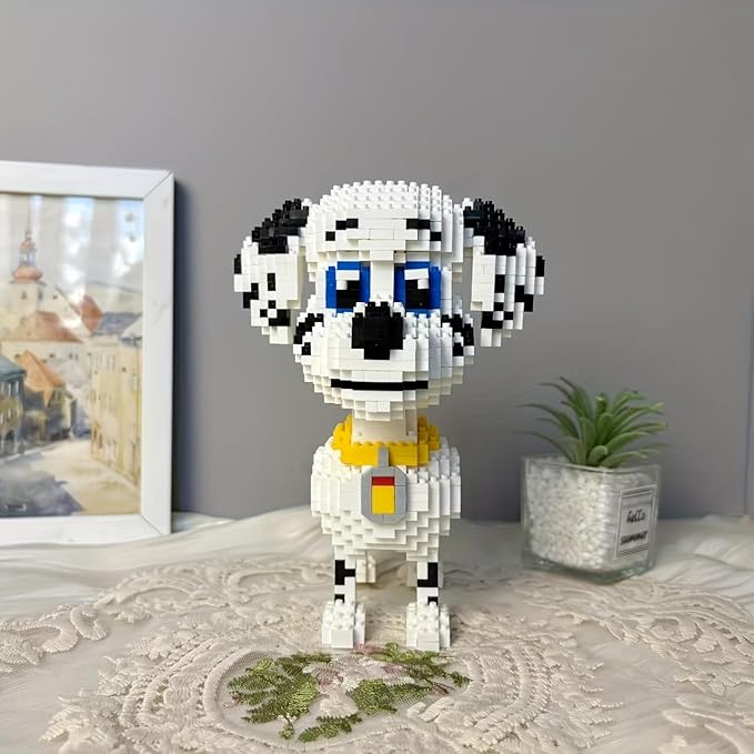 Dalmatian Pet Model Micro Mini Building Block Toy - Ideal Festival Gift Decorative Item - Adorable and Humorous Design for Home Decor