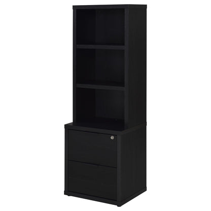 Coaster Home Furnishings Westpark 3-Piece Wall Unit Bookcase Set with USB Black 802703-S3
