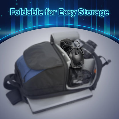 Retevis EHK012 Foldable Two Way Radio Headset with Mic,Noise Reduction,Volume Adjust, Compatible with Baofeng UV-5R BF-F8HP PRO AR-5RM Pxton PX-888S, for RT22 RT68 RT86, 2 Way Radio Headset(1 Pack)