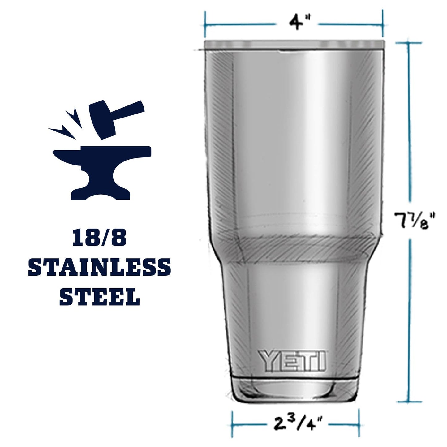YETI Rambler 30 oz Tumbler, Stainless Steel, Vacuum Insulated with MagSlider Lid, Tan Camo