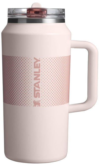 Stanley Quencher ProTour Flip Straw Tumbler with Leakproof Lid 64 oz | Built-In Straw and Handle | Large Capacity for Travel & Sports | Insulated Stainless Steel Cup | BPA-Free | Rose Quartz Fade