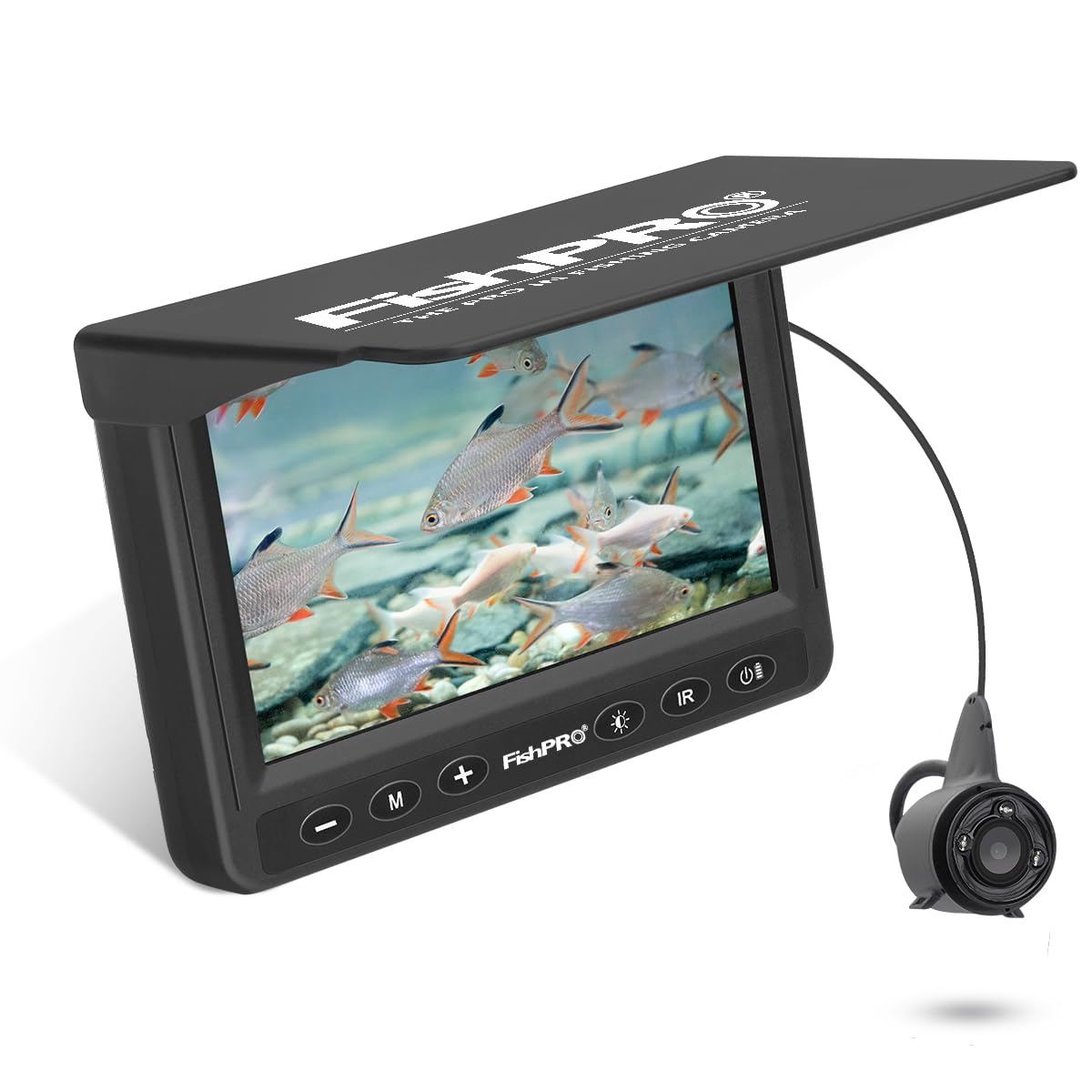 [FishPRO® 2026 Upgrade] Underwater Fishing Camera 4.3'' [Proven Since 2017] Ice Fishing Camera 1000 TVL w/ 65ft Magnetic-Spool, IR, USB-C, 5000mAh, Portable Fish Finder for Ice Lake Boat Kayak Fishing