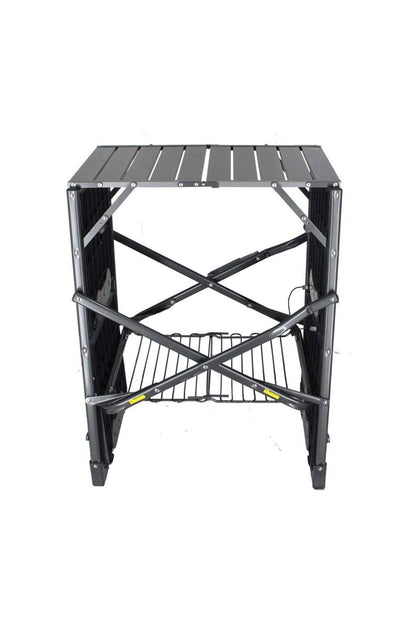 GCI OUTDOOR Slim-Fold Cook Station | Portable Folding Kitchen Table with a Heat Resistant Tabletop, 4 Side Tables & Storage Rack, Perfect for Picnics & Camping Trips