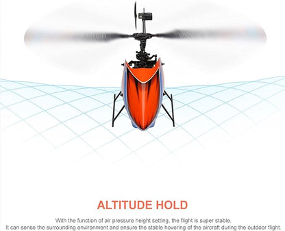 GoolRC RC Helicopter WLtoys XK K127 Remote Control Helicopter 4 Channel RC Aircraft with 6-Axis Gyro Altitude Hold One Key Take Off/Landing Easy to Fly for Beginners Include 3 Batteries
