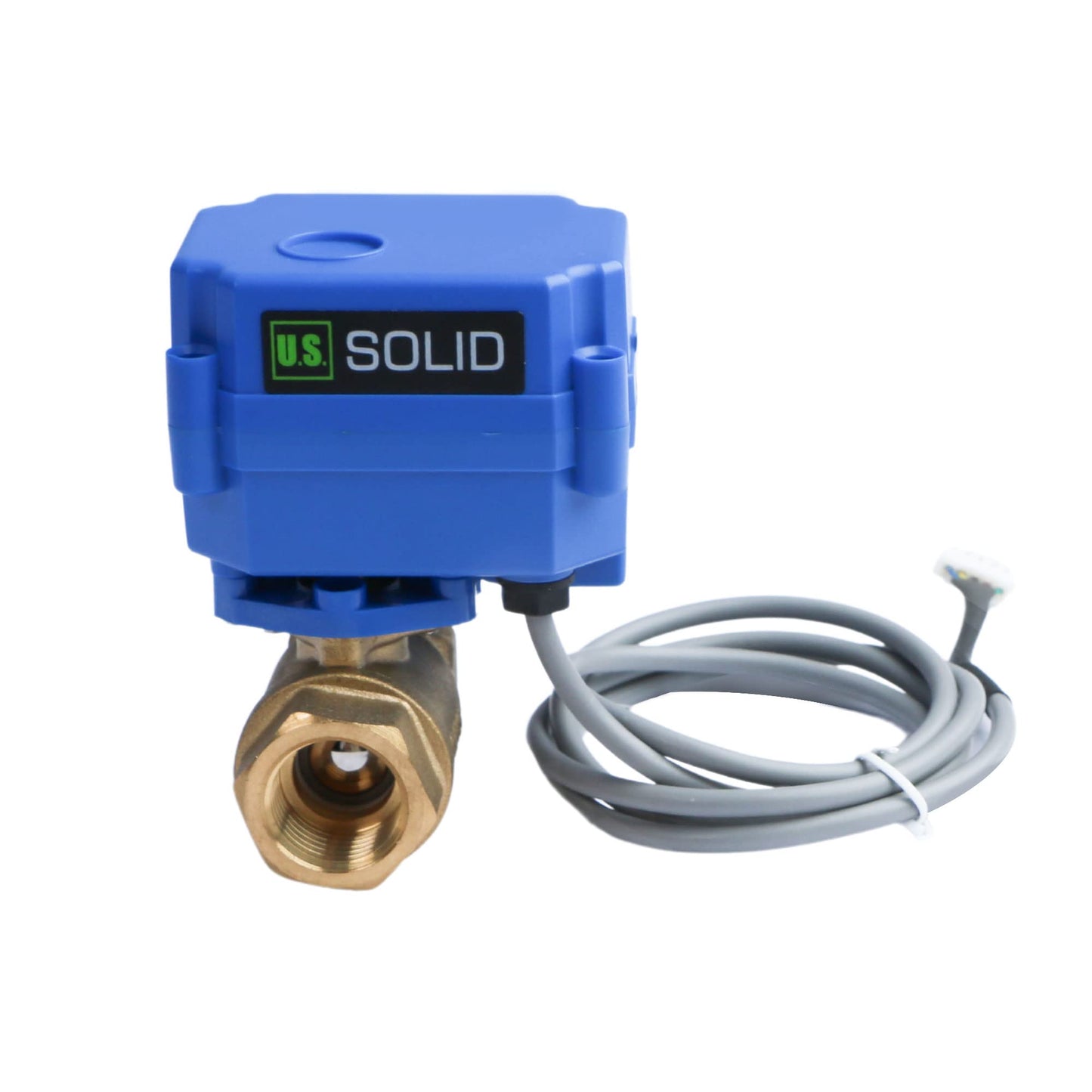 U.S. Solid Water Leak Detector with Auto Shutoff Valve, Sound Alarm, 1" Motorized Brass Ball Valve System & 3 Sensors, Home Flood Prevention & Water Damage Defense for Basement, Laundry, Water Heater