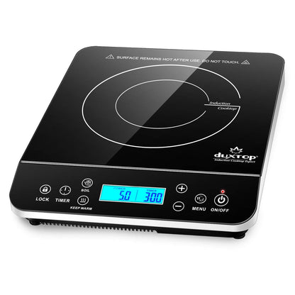 Duxtop Ceramic Non-stick Frying Pan, Stainless Steel & Portable Induction Cooktop, Countertop Burner Induction Hot Plate & Professional Stainless Steel Sauce Pan with Lid, Kitchen Cookware