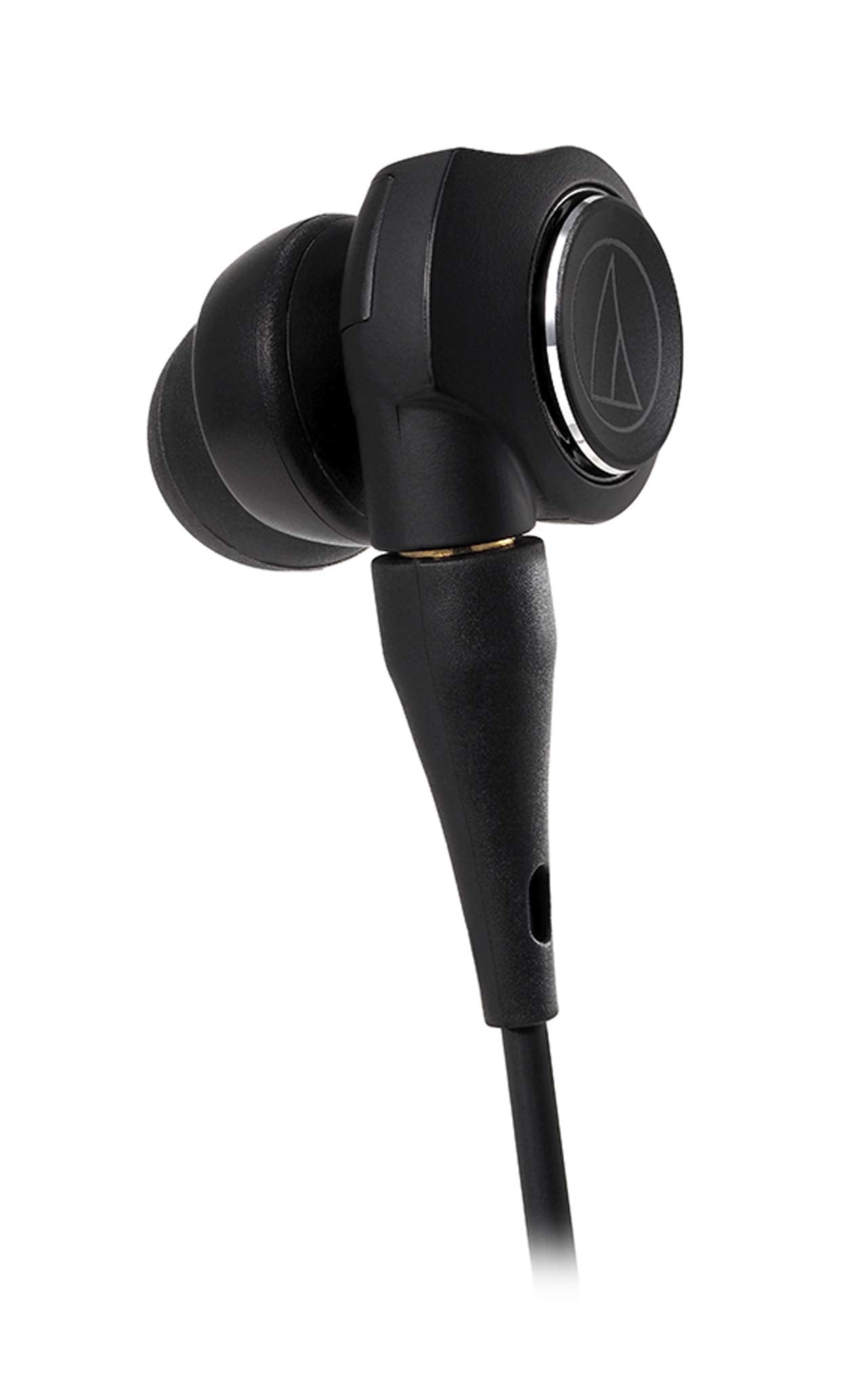 Audio-Technica ATH-CKS1100X Earphones, Wired, in-Ear Type, Deep Bass, High Resolution, Supports High Resolution Sound Sources, Solid BASS Black