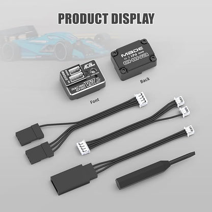 AGFRC Upgraded Mini Z Gyros - Mini Gyros for Drifting Mini-Z Car/Full Aluminum 4Gram Precision RC Gyro Set for Competition Grade RC Drifting (GY04M V3.5)