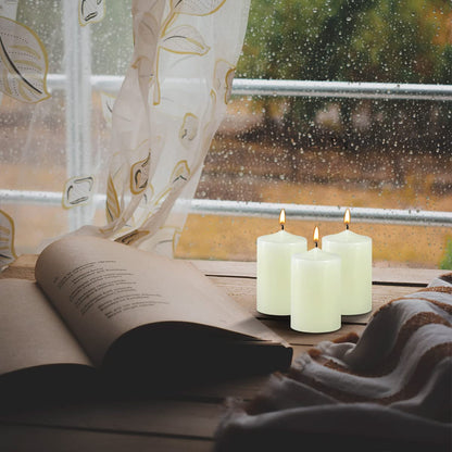 HOSVOT Ivory Votive Candles, 2.25 Inch Candle Votives, Unscented Small Cup Candles, Votive Candle Bulk for Wedding Church Party Spa Restaurants and Emergency (20 Pack, 2.25 Inch, Ivory)