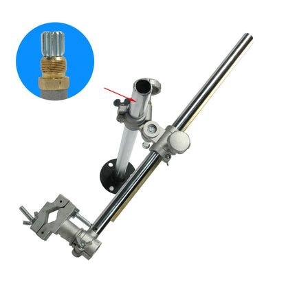 Welding Torch Holder Support Mig Tig Gun Holder WIth V-Clamp Mountings for Gas Torch Cutting Machine, Positioner Turntable, Horizontal Bar 500mm(19.68in), Vertical Bar 600mm(26.6in)