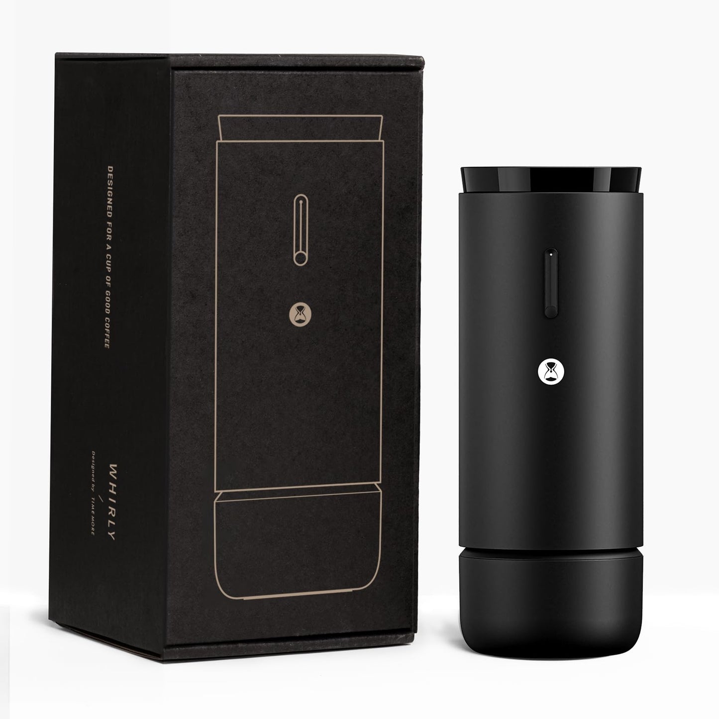 TIMEMORE Burr Coffee Grinder, Portable Electric Grinder with Metal Body, 30 Precise Settings for Espresso to French Press, Low Noise Design, Auto Stop & Clog Protection for Home & Outdoor Use (Black)
