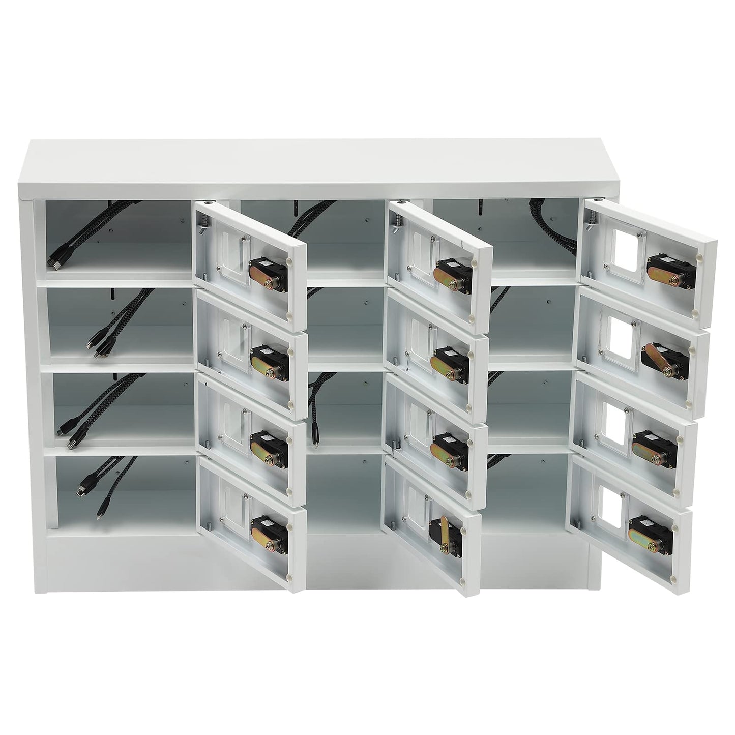 12-Slot Cell Phone Charging Cabinet with 3 in 1 Cable, QC3.0 Fast Charging & Combination Lock -Must-Have for Office & Classroom