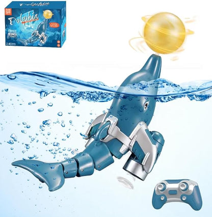 GoolRC Remote Control Dolphin 2.4GHz High Simulation RC Dolphin Boat for Lake River &amp Pool Great Gift RC Boat with Dolphin Head Ball Rotation for Teens