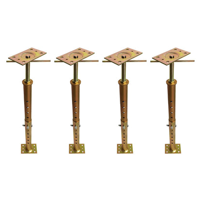 ZANURA 19.7"-35.8" Adjustable House Floor Wall Jack Post Pole Rod Fit for Leveling Lifting Framing Basement Crawlspace Beam Roof, 4 Pack