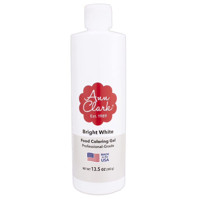 Ann Clark Bright White Food Coloring Gel Extra Large 13.5 oz Professional Grade Made in USA