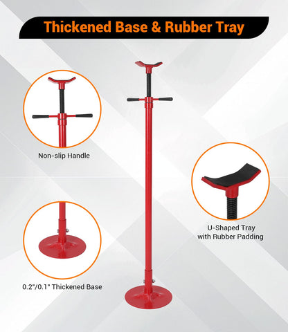 ExploreHorizon 2PACK Underhoist Support Stand, 3/4 Ton Jack Stand, Under Hoist Stand for Vehicle Lifting & Support, 1655Lbs Capacity, Lifting from 38.4 to 75.4Inch,