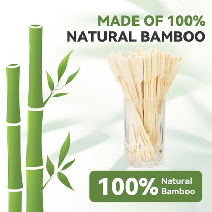 100PCS Cocktail Picks, Fancy Picks for Appetizers, Decorative Skewers for Appetizers Drinks Party Fruit, 6 Inch Long Wooden Bamboo Paddle Food Sticks Charcuterie Boards Accessories