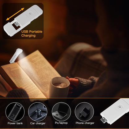 KunHe 30 Pack USB Rechargeable Book Lights Bulk for Reading at Night in Bed Reading Lights Bulk LED Reading Lights with Clip for Kids & Adults Bulk Christmas Gift for Man Woman Book Lovers
