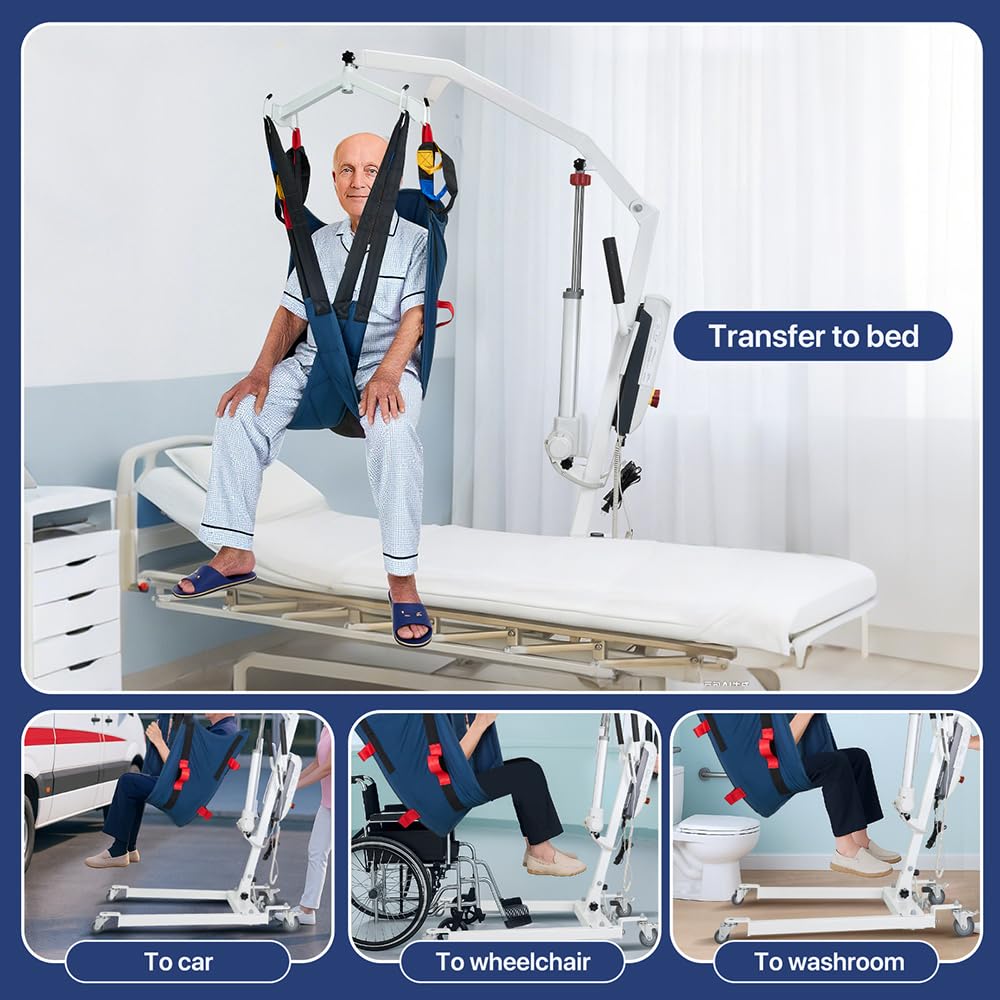 Coisioke Electric Patient Lift Premium Aluminum Folding Electric Patient Lift for Home Travel and Healthcare Efficient 440lbs Electric Body Lightweight Transfer Lift
