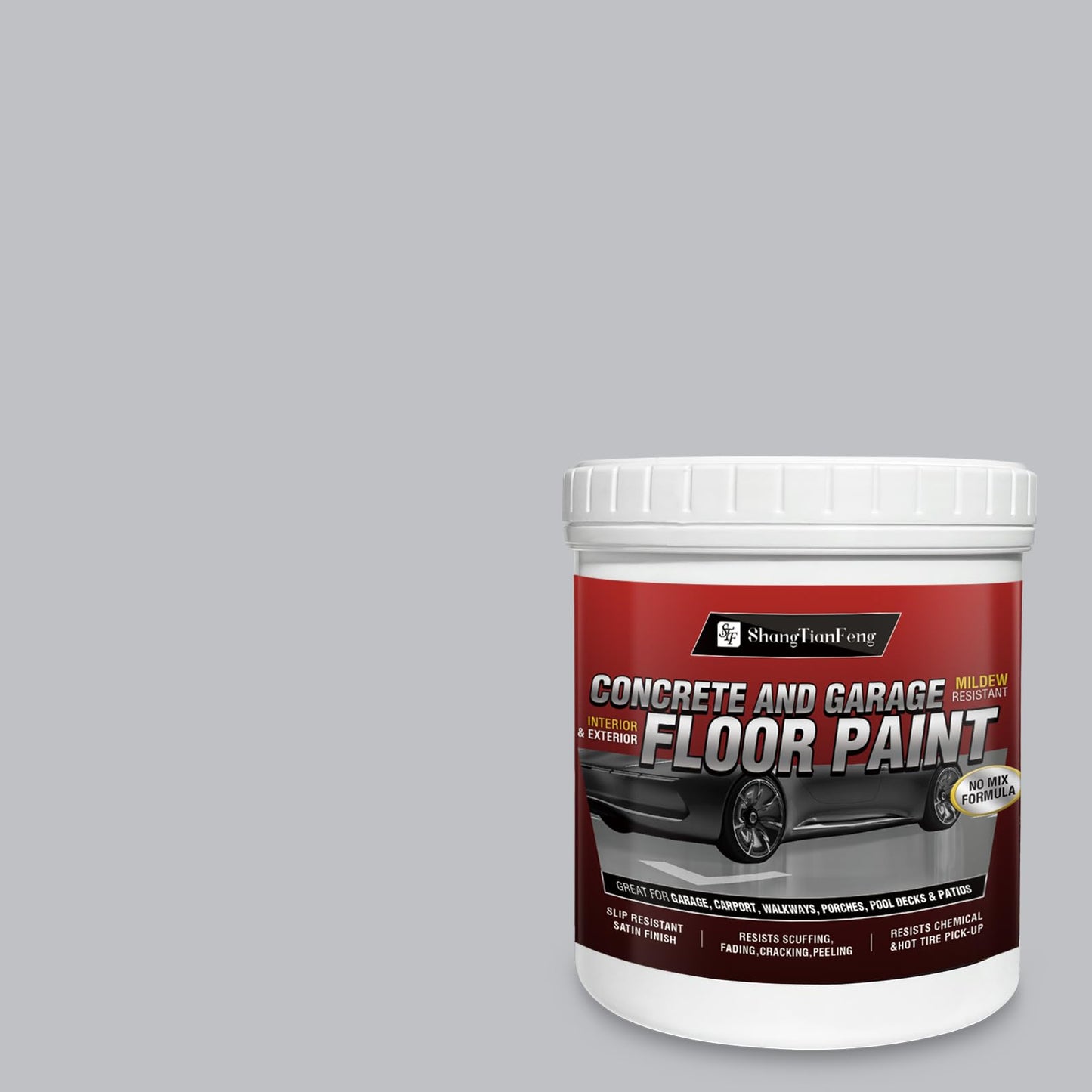 Professional Floor Paint Kit (5 Gallon Shallow sea gray, 800-1000 sq.ft) - Acrylic Concrete Coating for Garages & Indoor and outdoor floors and walls | Single Component Formula | Ready-to-Use | Low VOC